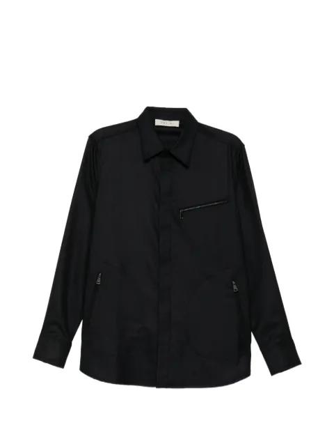 wool zip shirt by QASIMI