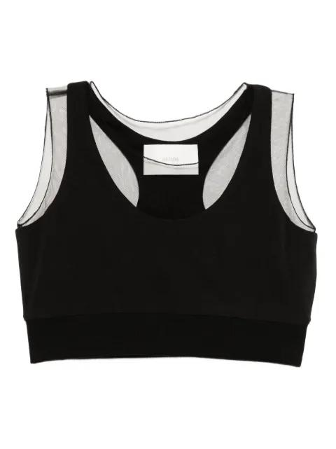 semi-sheer panelled top by QUETSCHE