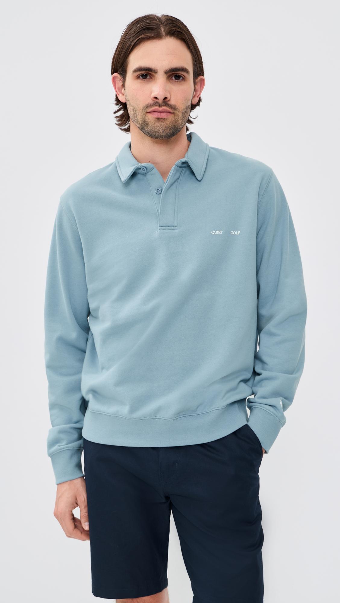 Monogram Washed Rugby Sweater by QUIET GOLF