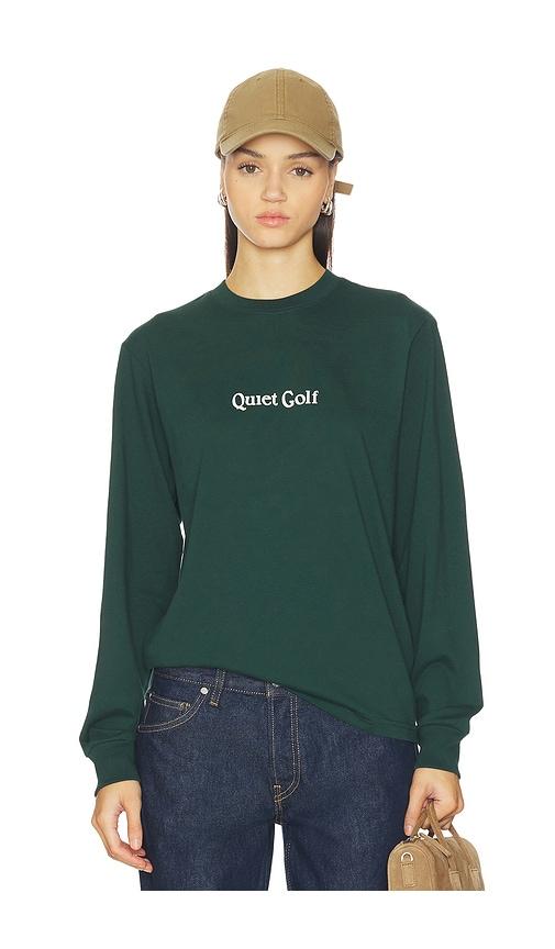 Quiet Golf Heritage Long Sleeve T-Shirt in Dark Green by QUIET GOLF