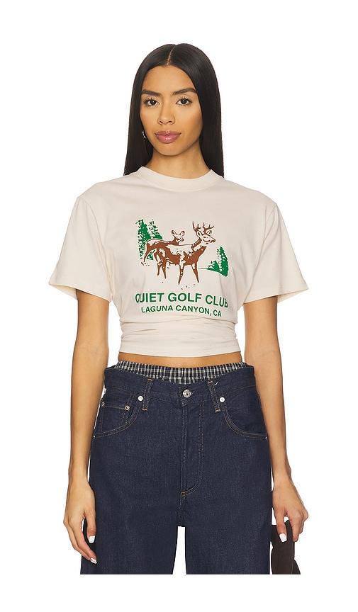 Quiet Golf Laguna Canyon T-Shirt in Ivory by QUIET GOLF