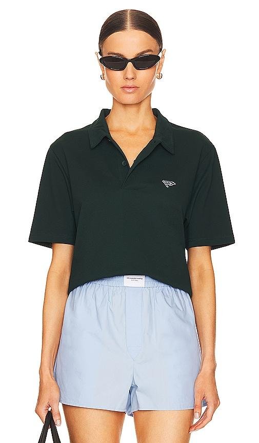 Quiet Golf Pennant Polo in Green by QUIET GOLF