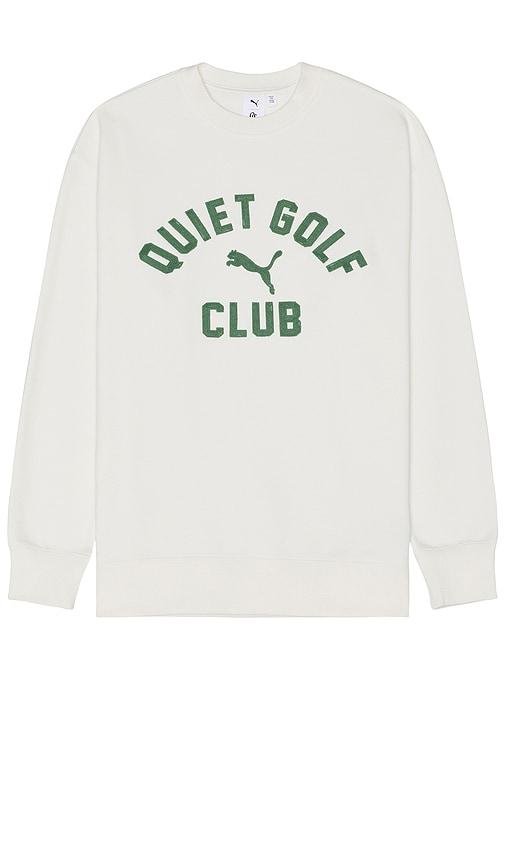 Quiet Golf x Puma Graphic Crewneck in Ivory by QUIET GOLF