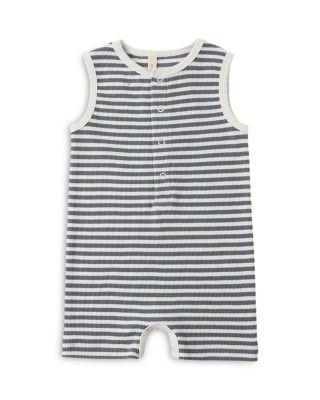 Boys' Ribbed Henley Romper - Baby by QUINCY MAE