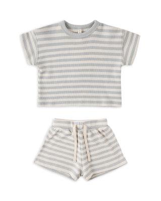 Boys' Striped Waffle Tee & Shorts Set - Baby by QUINCY MAE