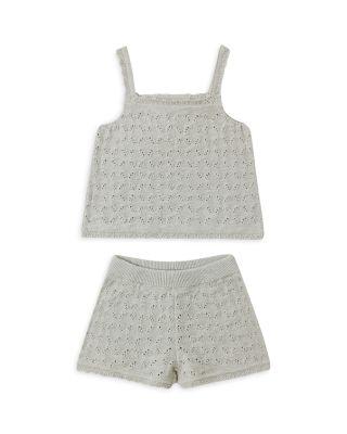 Girls' Pointelle Knit Tank Top & Shorts Set - Baby by QUINCY MAE