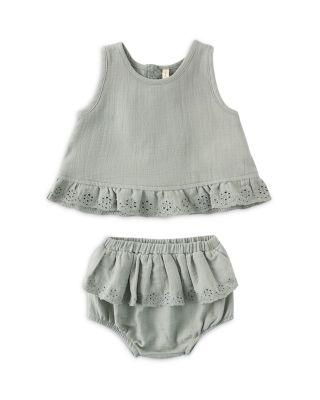 Girls' Ruffled Tulip Top & Bloomer Set - Baby by QUINCY MAE