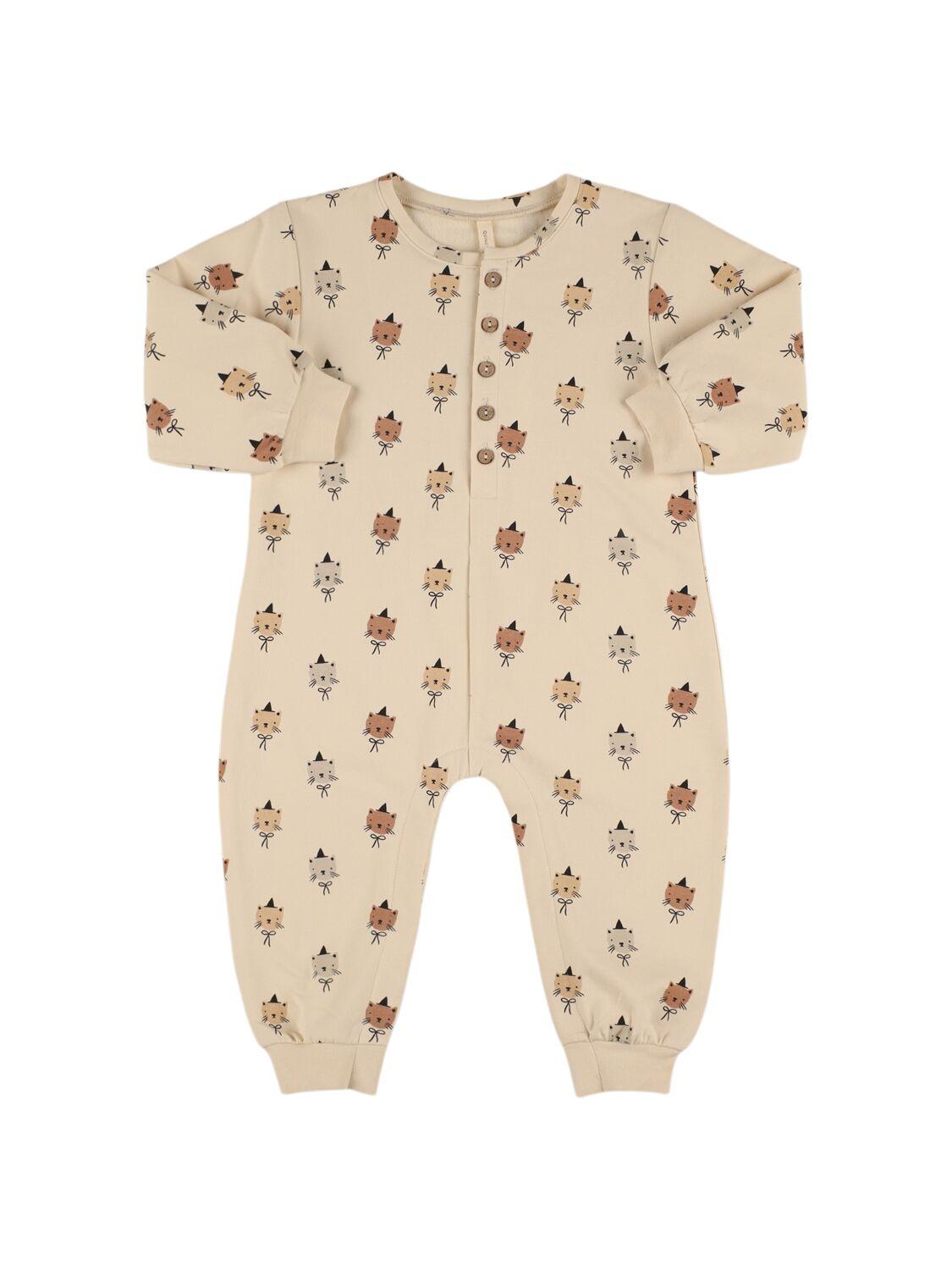 Printed Cotton Romper by QUINCY MAE