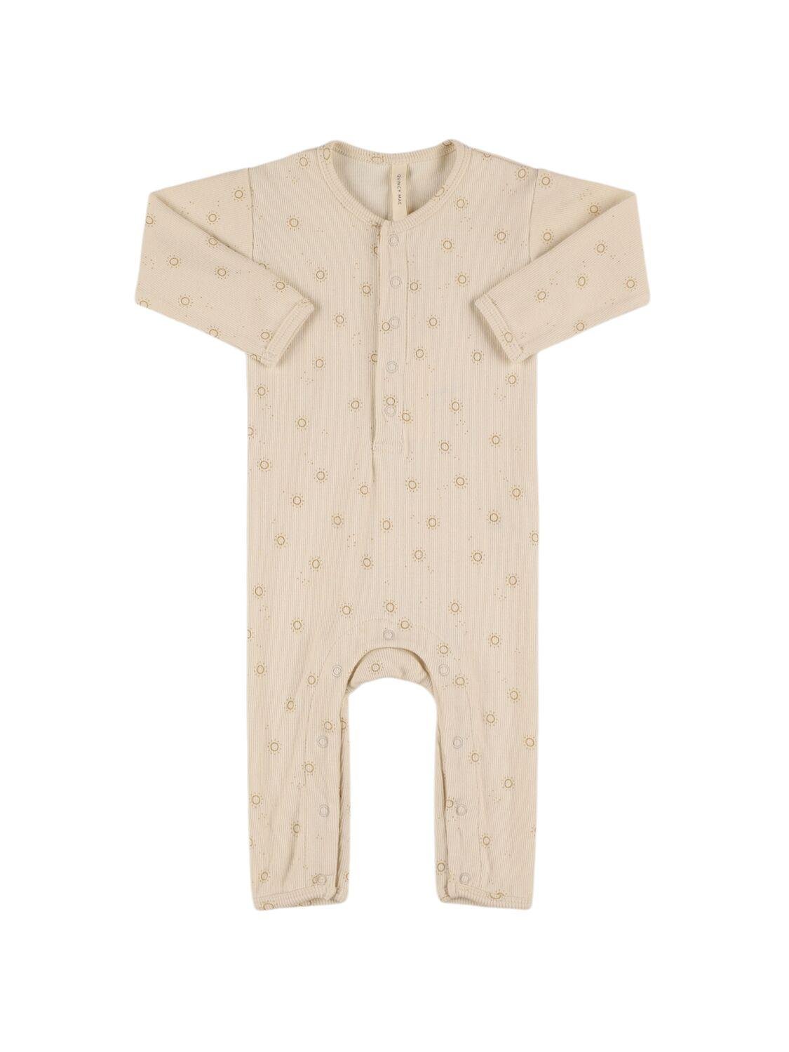 Printed Organic Cotton Romper by QUINCY MAE