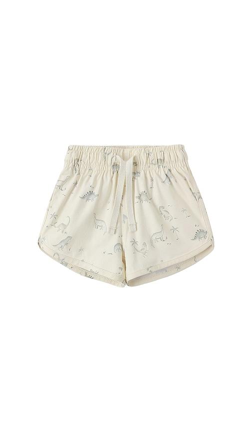 QUINCY MAE Boys Swim Short in Ivory by QUINCY MAE