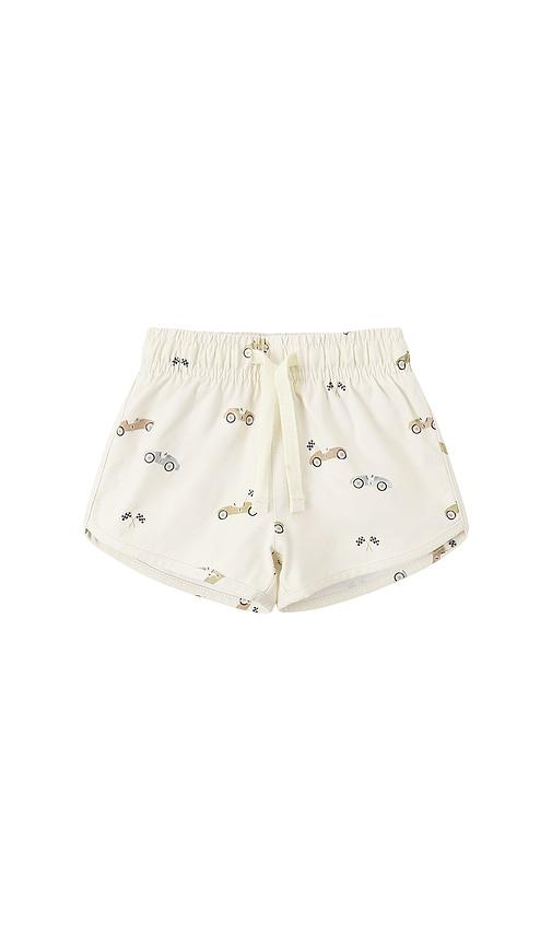 QUINCY MAE Boys Swim Short in Ivory by QUINCY MAE