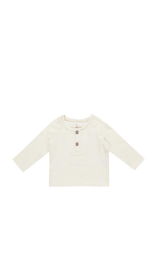 QUINCY MAE Kids Zion Shirt in Ivory by QUINCY MAE