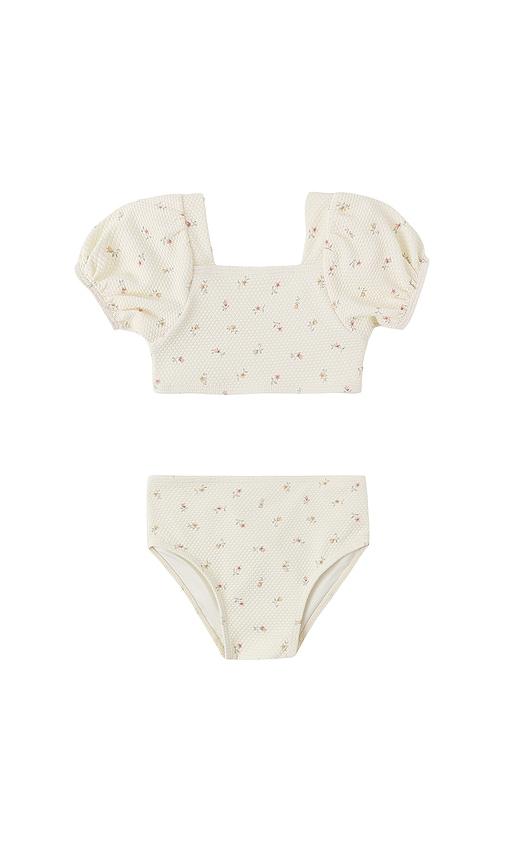 QUINCY MAE Zippy Two Piece Swimsuit in Ivory by QUINCY MAE