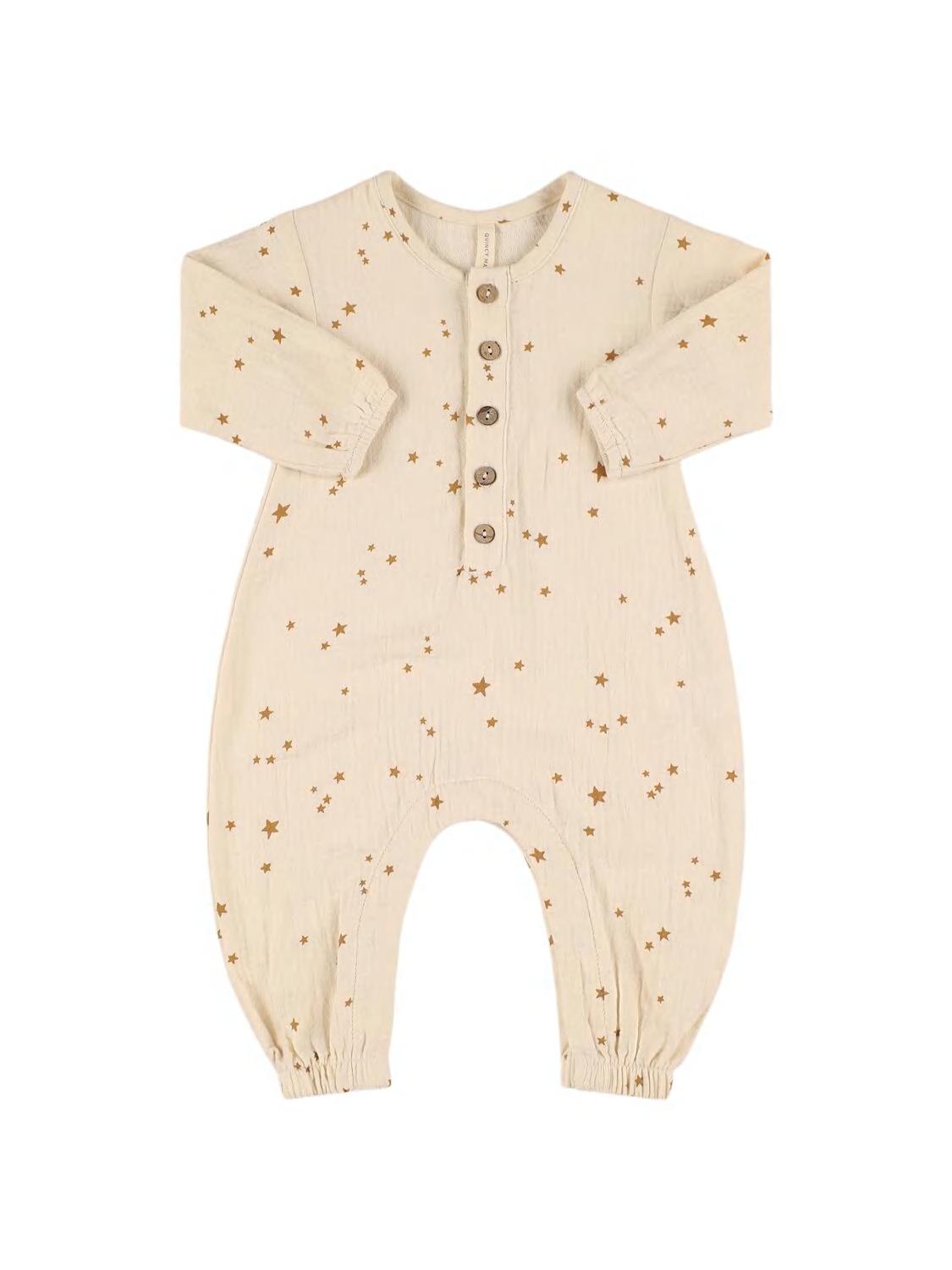 Star Print Organic Cotton Romper by QUINCY MAE