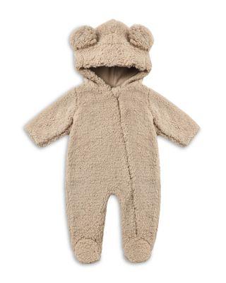 Unisex Faux Sherpa Hooded Bear Footie - Baby by QUINCY MAE