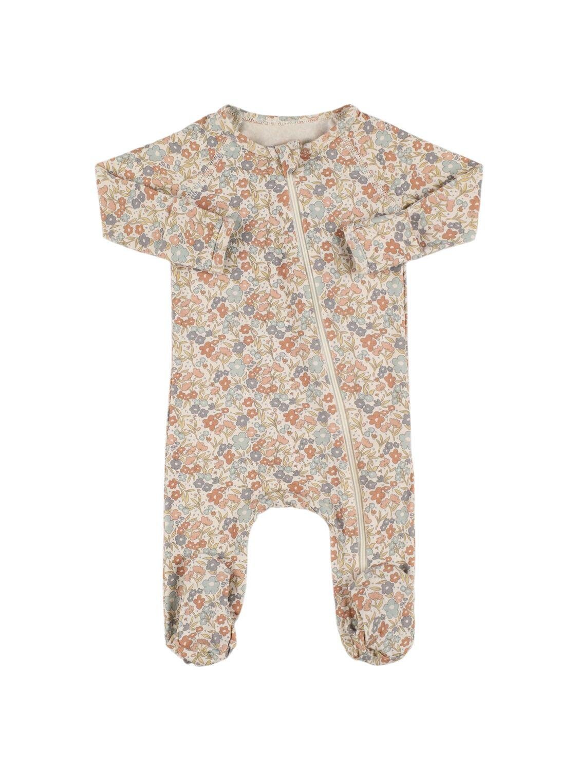 Viscose Blend Romper W/booties by QUINCY MAE