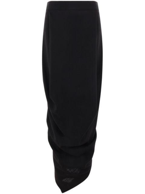 draped-design midi skirt by QUIRA