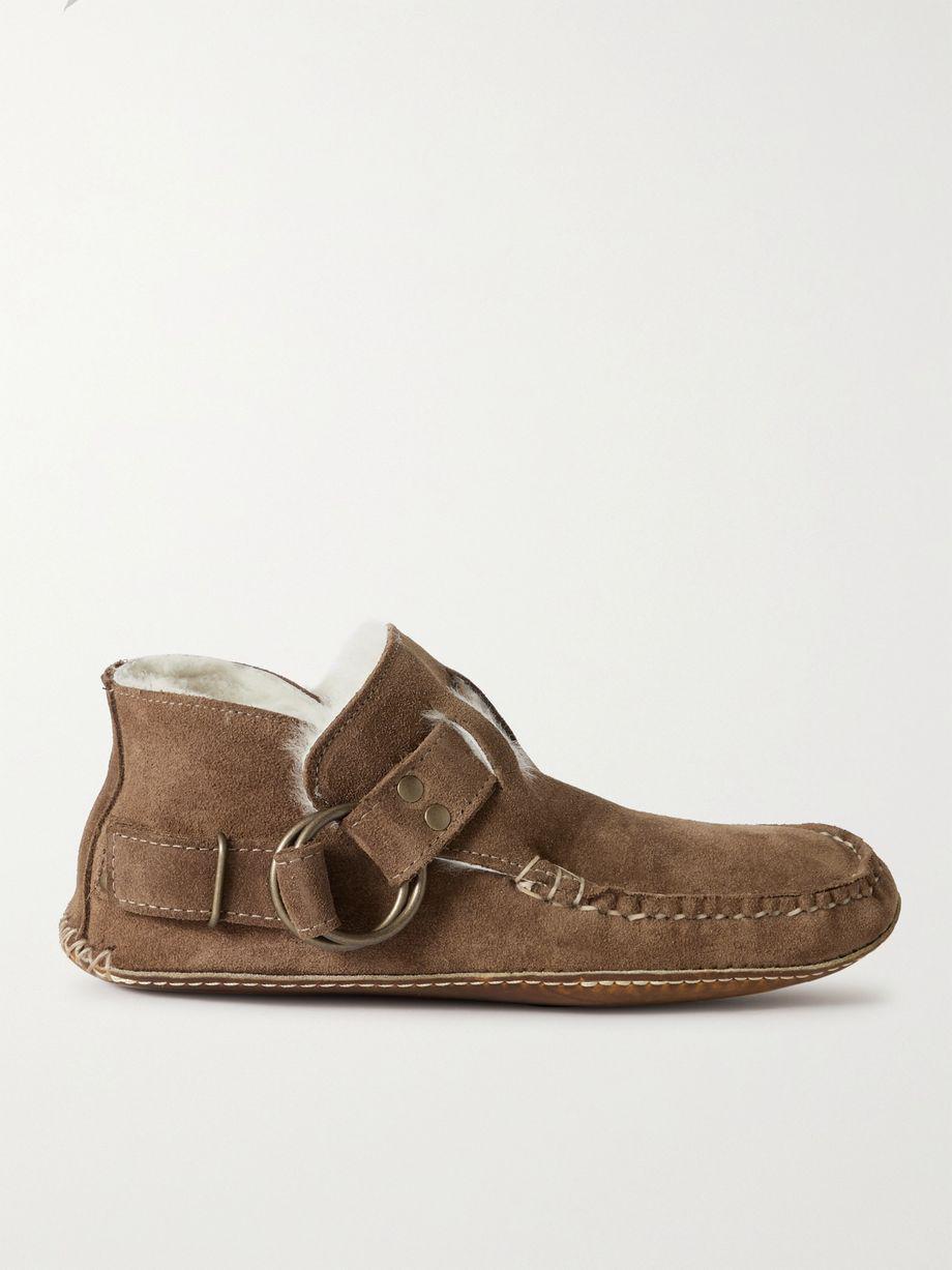 Legacy Ring Shearling-Lined Suede Moccasins by QUODDY Legacy Ring Shearling-Lined Suede Moccasins by QUODDY