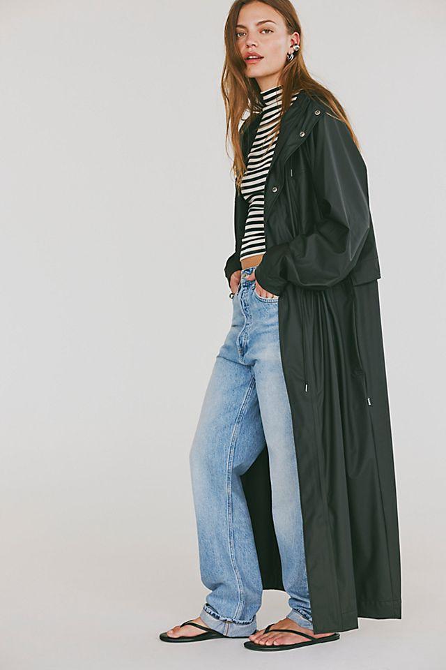 RAINS Bold Longest W3 Rain Jacket by R AI NS | FREE PEOPLE