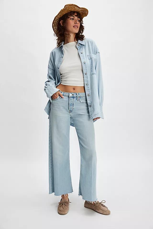 RE/DONE Mid-Rise Wide-Leg Crop Jeans by R E/D ON E | FREE PEOPLE