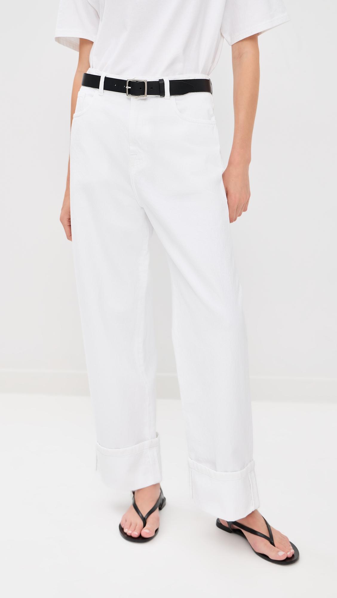 Baggy Fit Turn-Up Denim Jeans by RÓHE