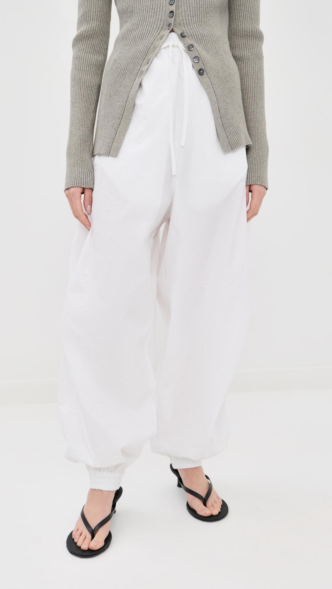 Crushed Cotton Volume Trousers by RÓHE