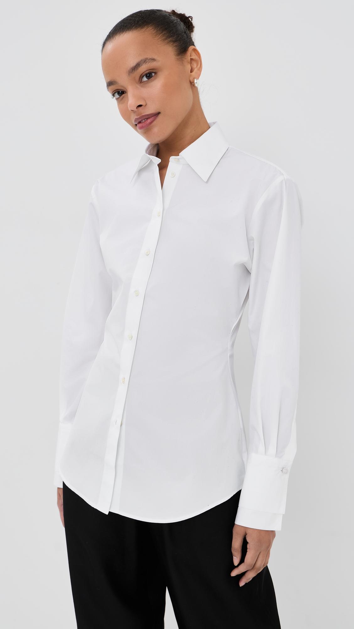 Double Cuff Shaped Poplin Shirt by RÓHE