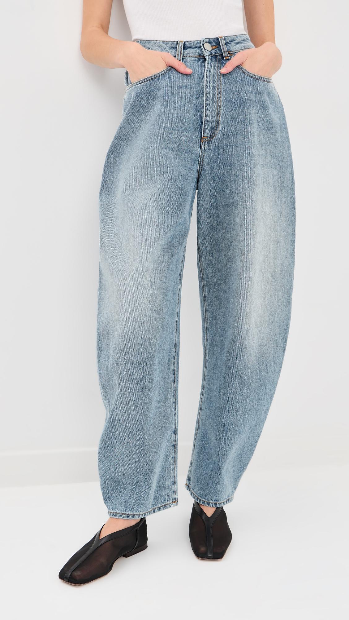 High-Waist Sculptural Denim Jeans by RÓHE
