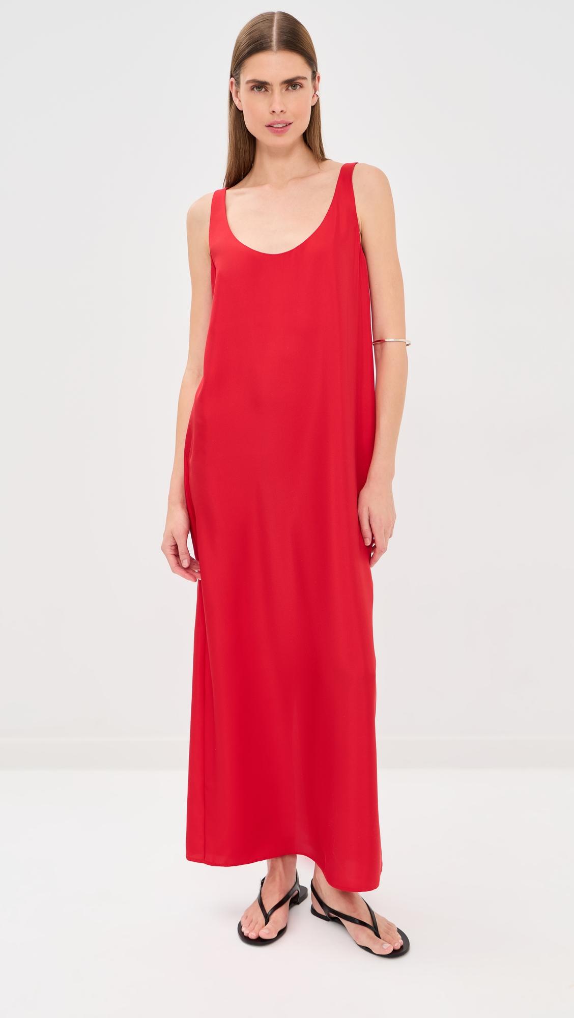 Silk Scoop Neck Dress by RÓHE