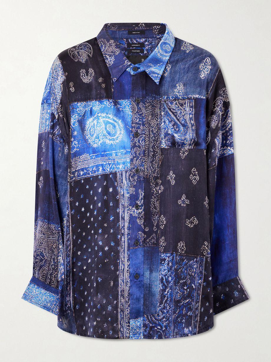 Bandana-print silk shirt by R13