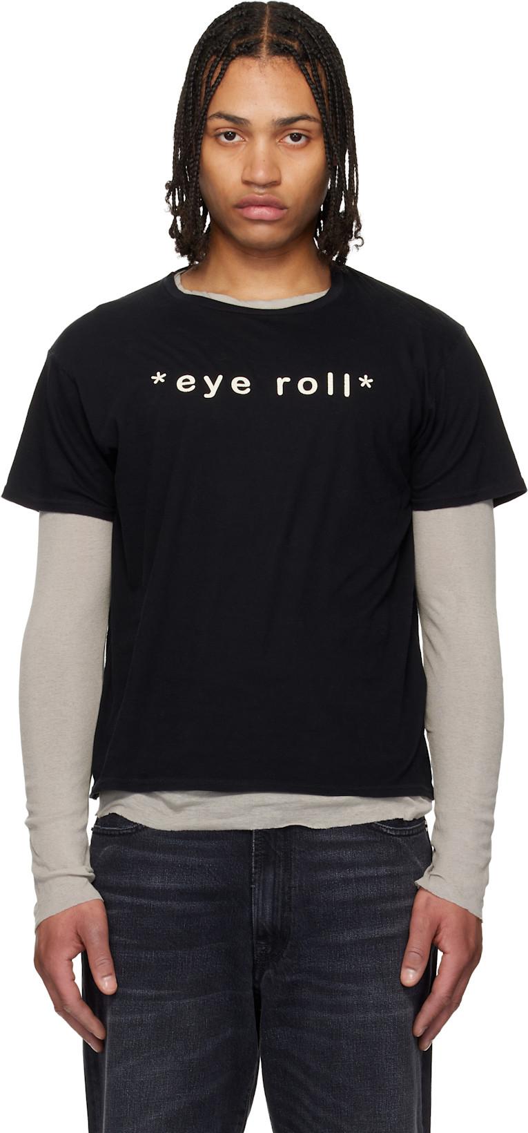 Black 'Eye Roll' Boy T-shirt by R13