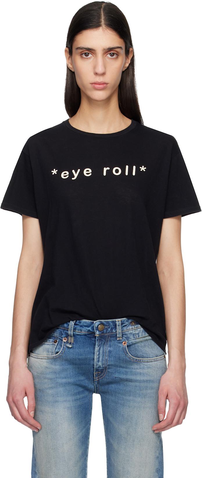 Black 'Eye Roll' Boy T-shirt by R13