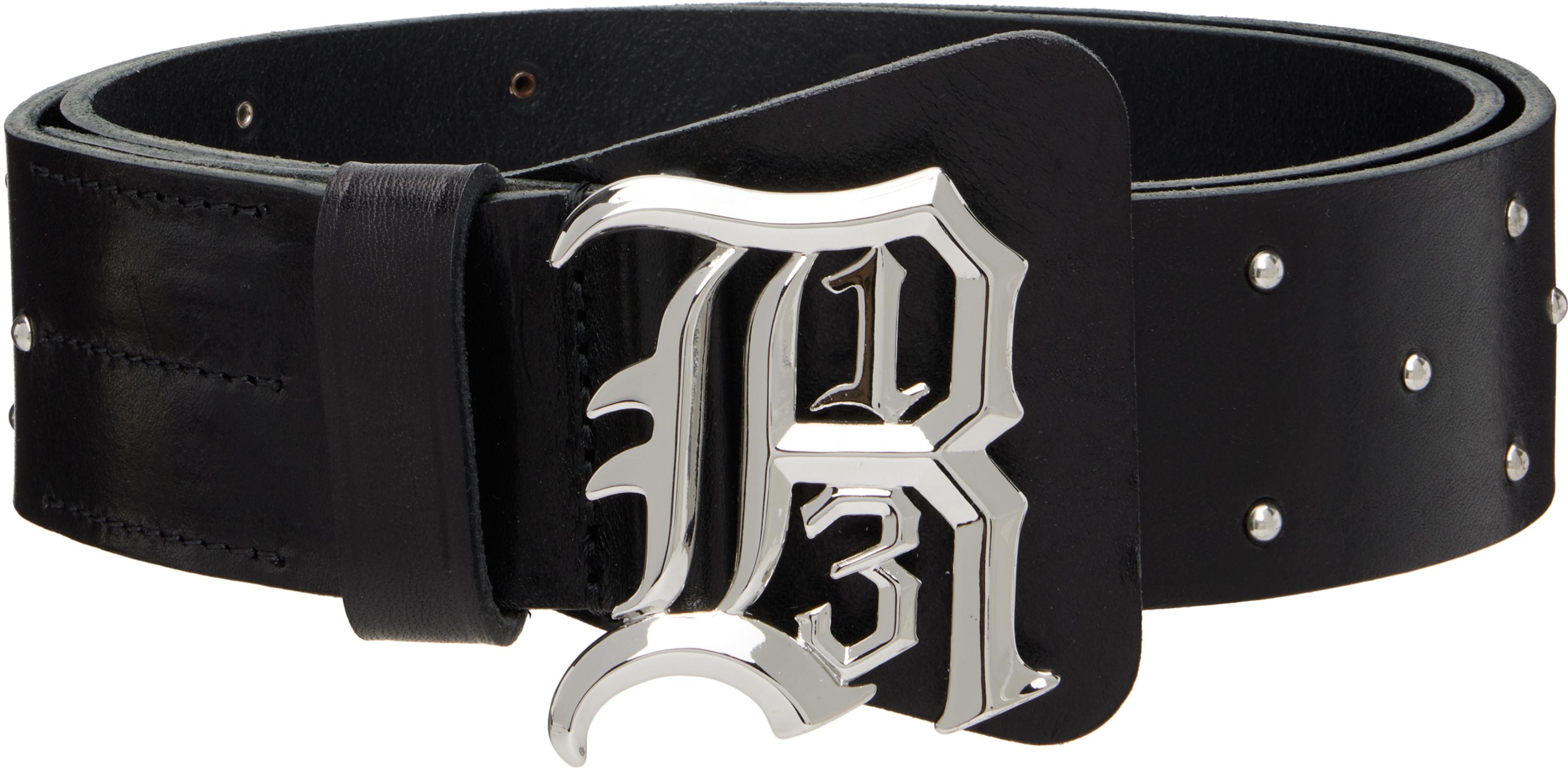 Black Mini Dome Studs Belt by R13