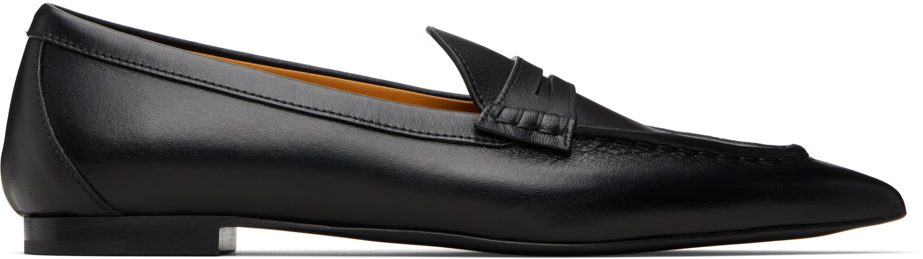 Black Pointed Toe Loafers by R13