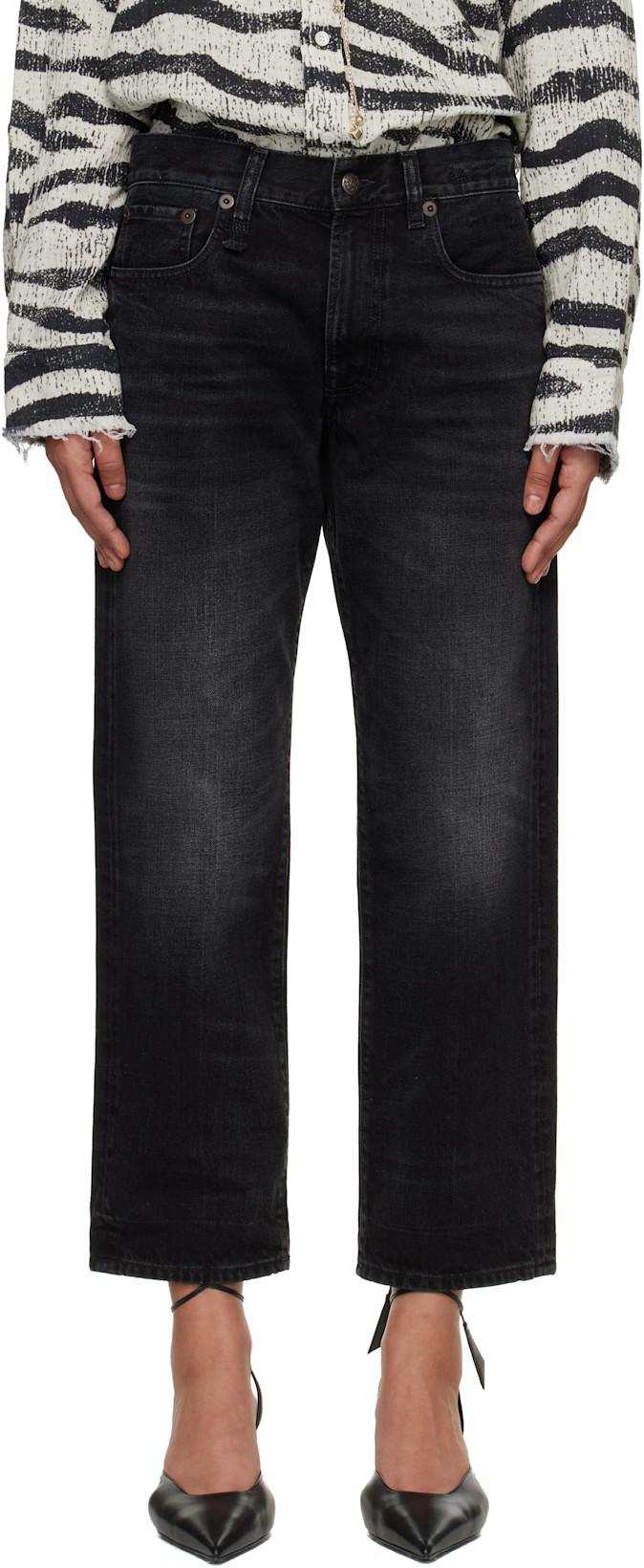 Black Wash Boyfriend Jeans by R13