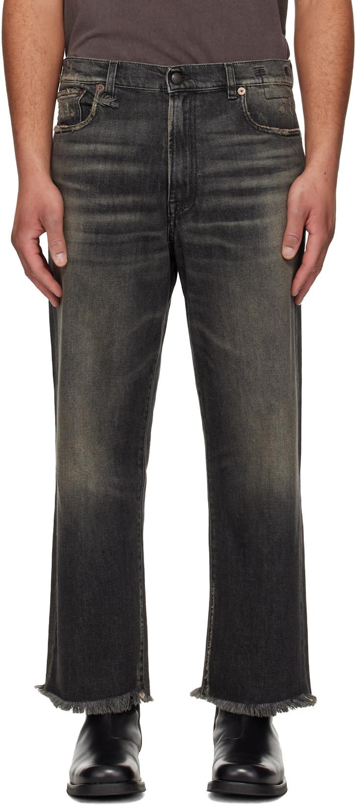 Black Washed Boyfriend Jeans by R13
