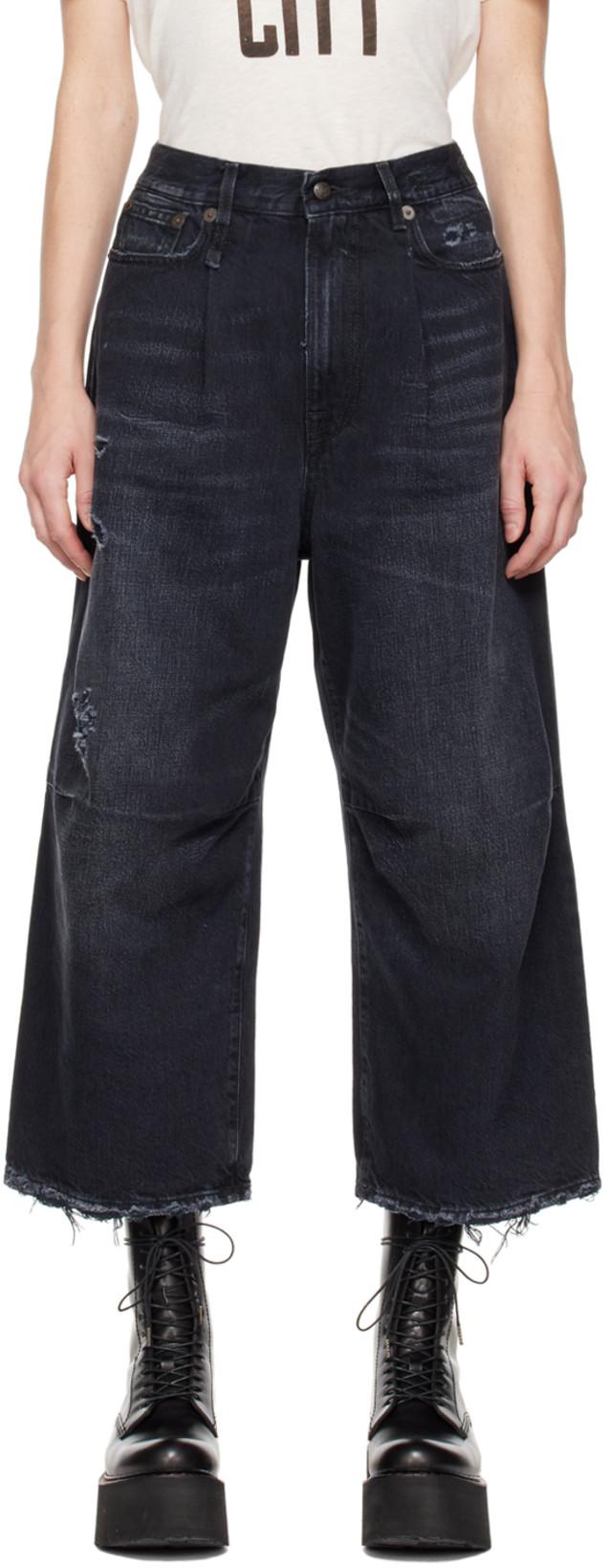 Black Wide-Leg Jeans by R13
