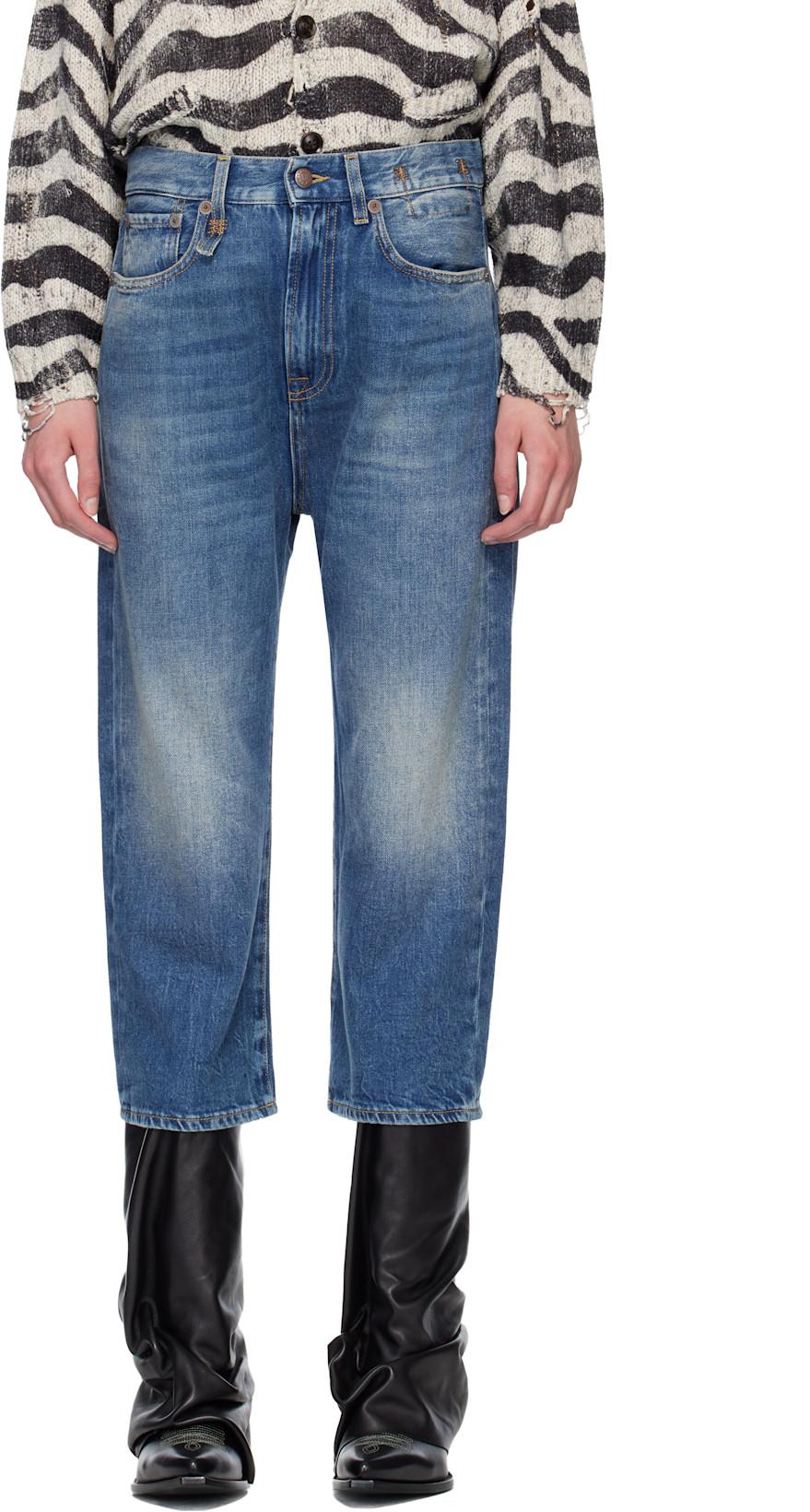 Blue Tailored Drop Jeans by R13