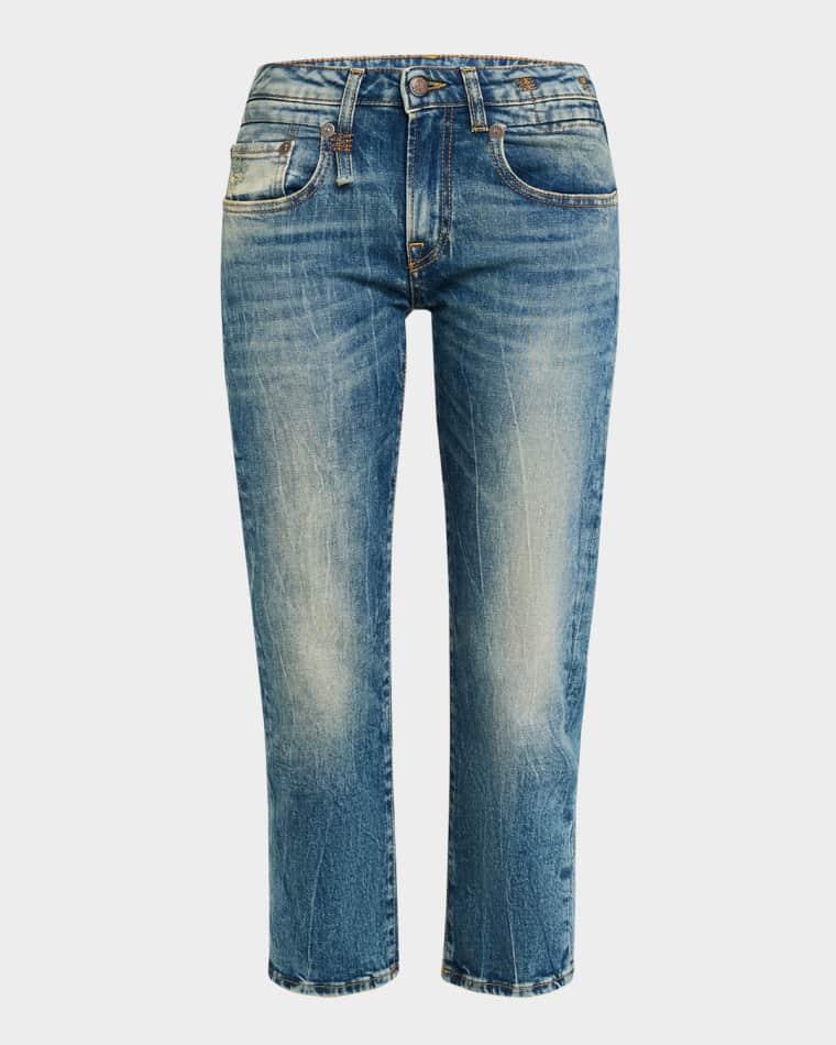 Boy Straight Cropped Jeans by R13
