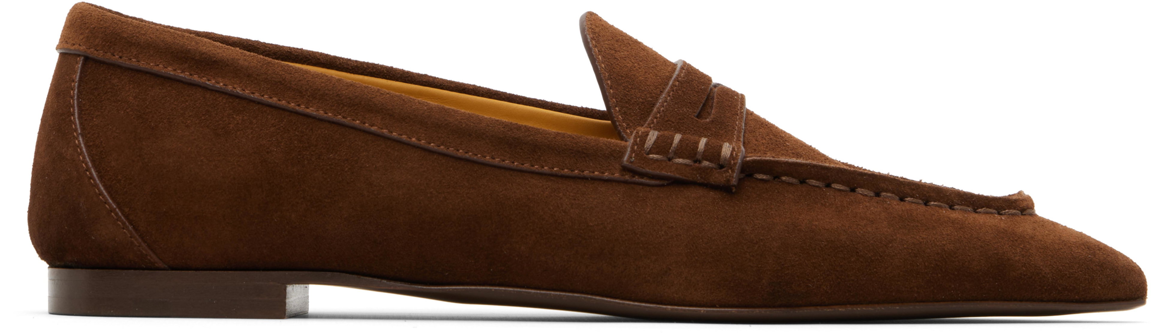 Brown Pointed Toe Loafers by R13