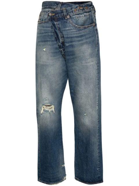 Crossover distressed skinny jeans by R13