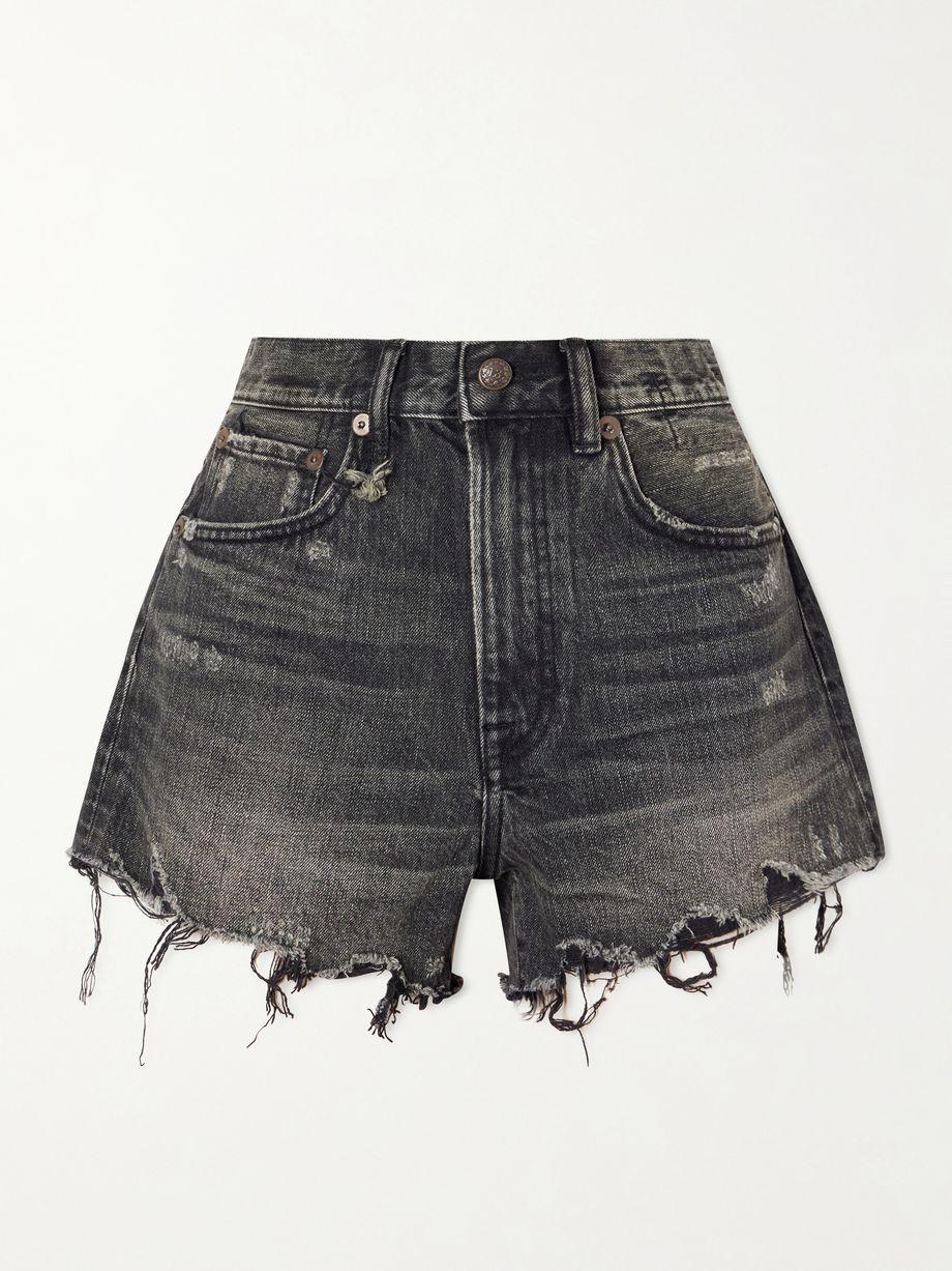 Distressed denim shorts by R13