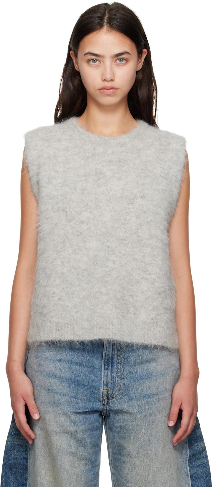 Gray Deep Armhole Vest by R13