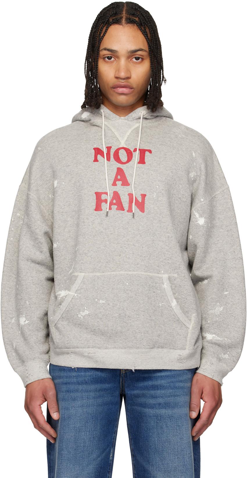 Gray 'Not A Fan' Oversized Hoodie by R13