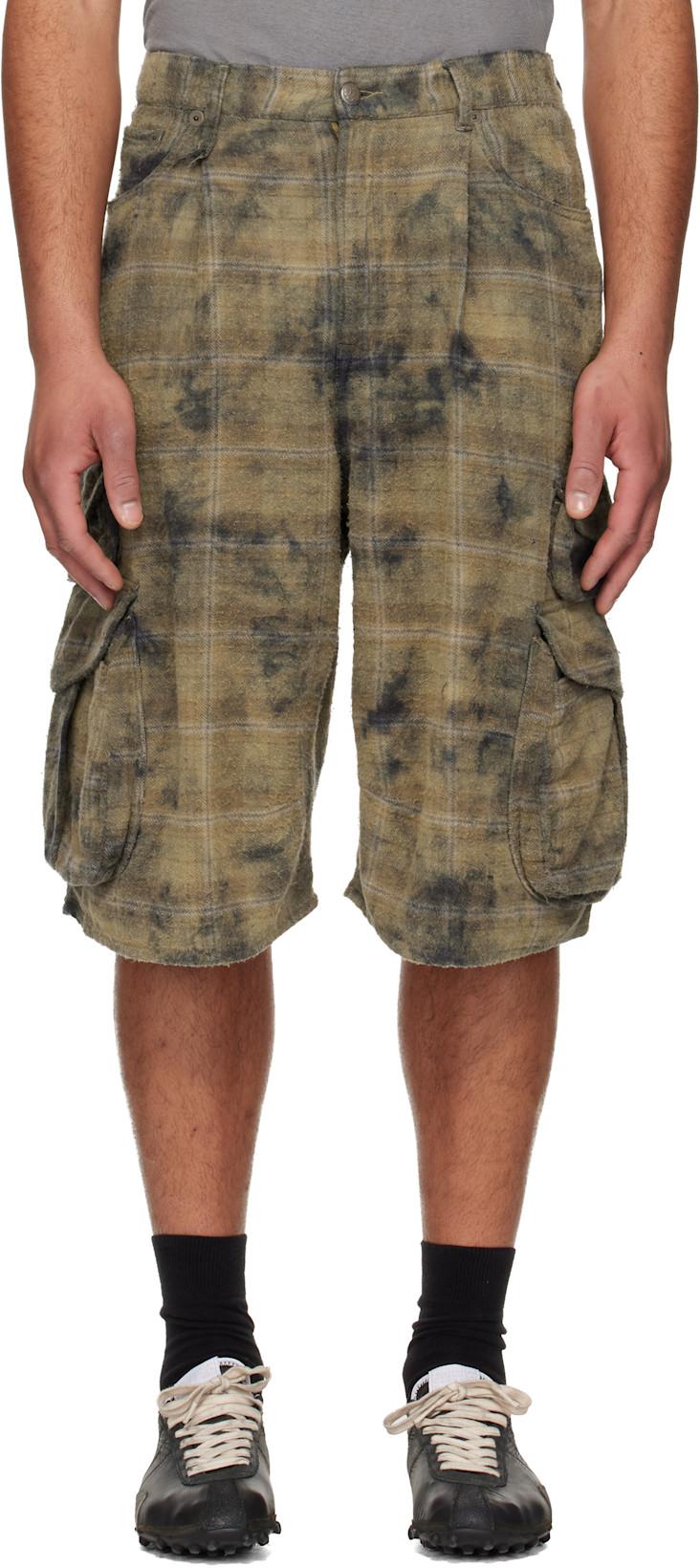 Khaki Bermuda Cargo Shorts by R13