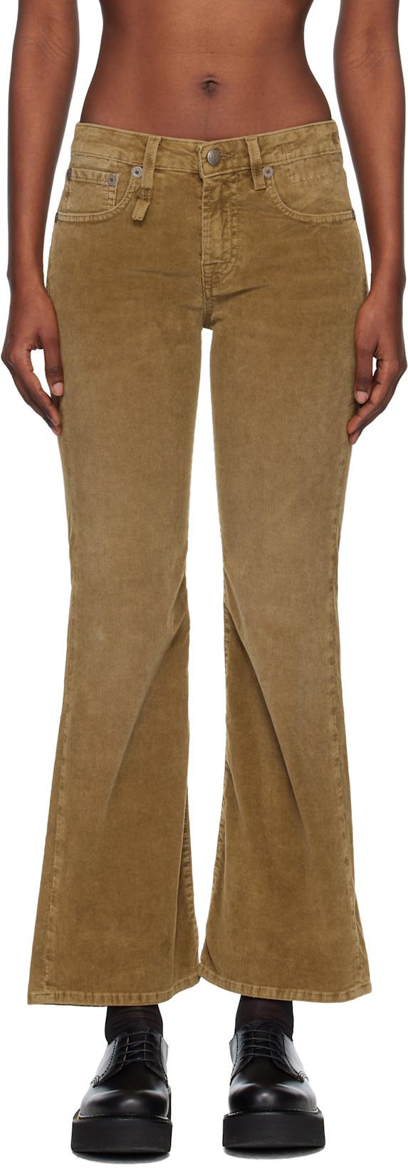 Khaki Joan Kick Flare Jeans by R13
