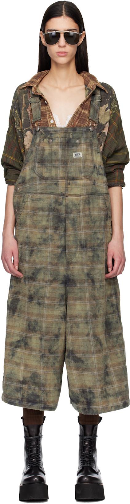 Khaki Jumbo Overalls by R13