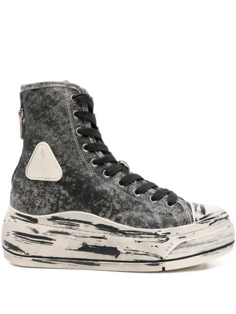 Kurt distressed-effect zip-fastening sneakers by R13