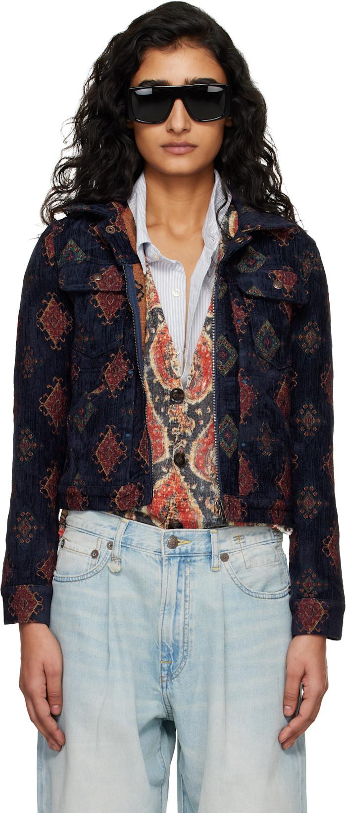 Navy Relaxed Trucker Jacket by R13