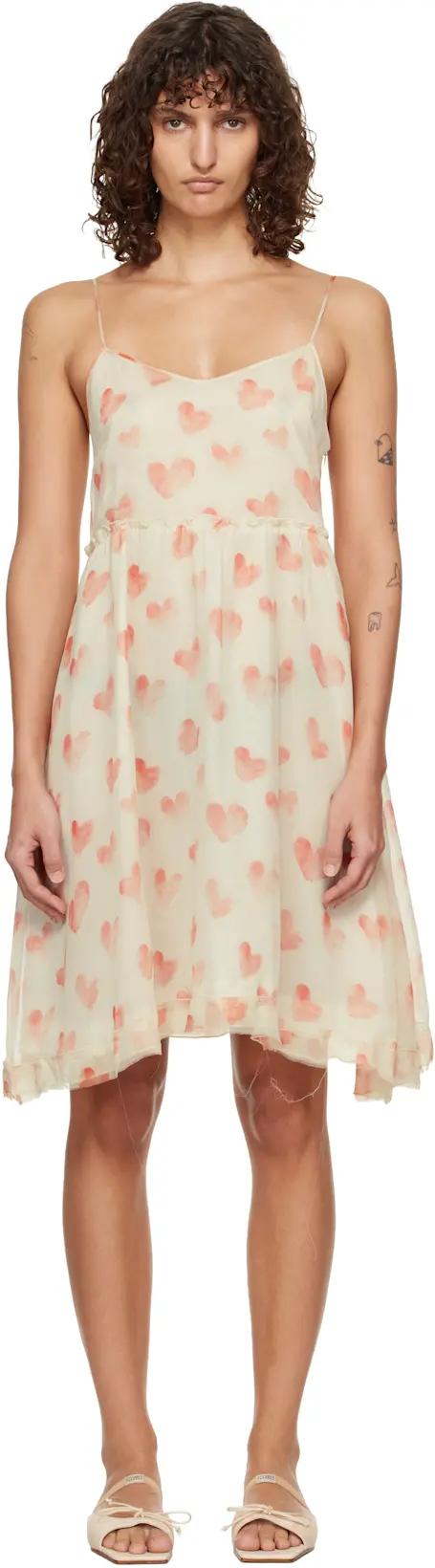 Off-White Strappy Minidress by R13